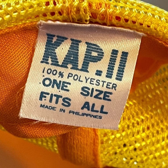 Y2K Vintage Flower Time Snap Back Trucker Hat KAP II Yellow Green Sunflower - Picture 3 of 9